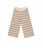 Knit Wide Leg Pant - Honeycomb Stripe, Natural