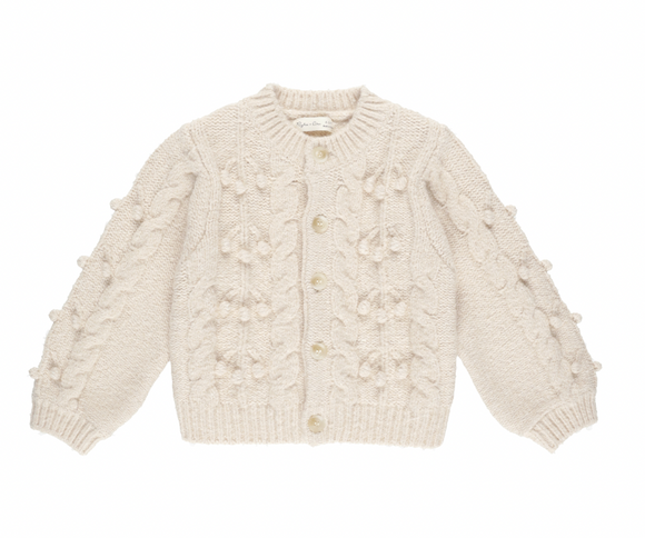 Bobble Cardigan - Natural, Girls