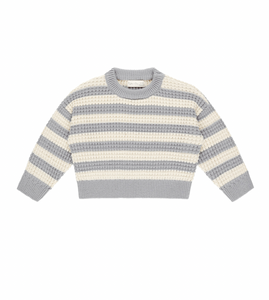 Aspen Sweater - Dusty Blue Stripe, Boys