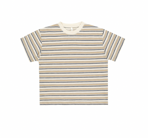 Relaxed Tee - Blue Vintage Stripe