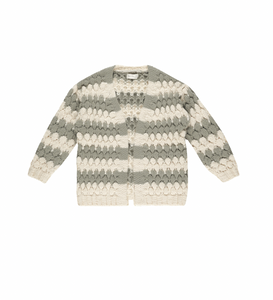 Bubble Knit Cardigan - Laurel Stripe