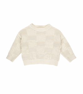 Aspen Sweater - Natural Check, Boys