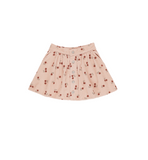 Button Front Mini Skirt - Blossom Embroidery