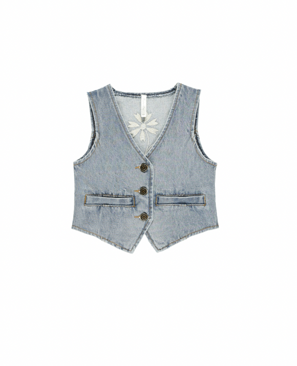 Denim Vest - Light Washed Denim