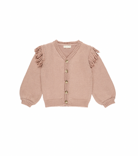 Fringe Cardigan - Rose