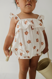 Gauze Bubble Romper - Turtles