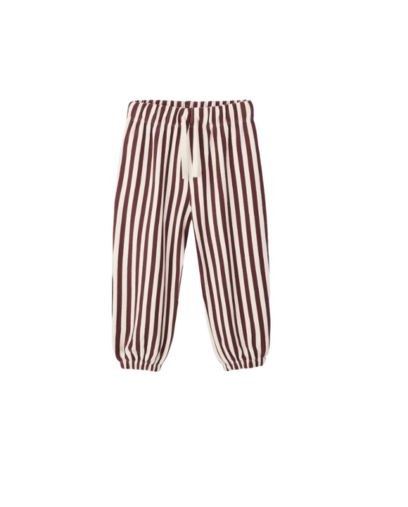 Relaxed Jogger - Burgundy Stripe, Baby