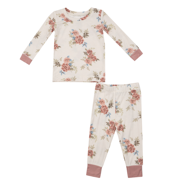 Long Sleeve Loungewear Set - Romantic Roses