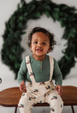 Christmas Truck Suspender Overalls