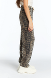 Leopard Print Slight Barrel Jean w/ Drawstring