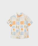 Short Sleeve Shirt - Cream/Peach