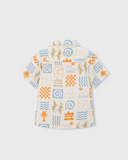 Short Sleeve Shirt - Cream/Peach