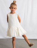 Swiss Dot Dress - Bone