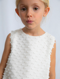 Swiss Dot Dress - Bone