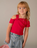 Girls Asymmetrical T-shirt