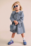 Vintage Bow Collar Denim Dress
