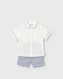 Linen Suiting Bermuda Set - Capri