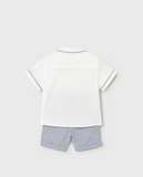 Linen Suiting Bermuda Set - Capri
