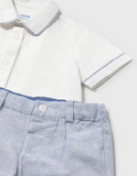 Linen Suiting Bermuda Set - Capri