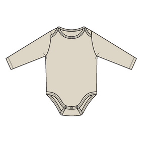 Ribbed Bodysuit - Solid Birch