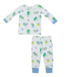 Long Sleeve Loungewear Set - Blue Pickleball