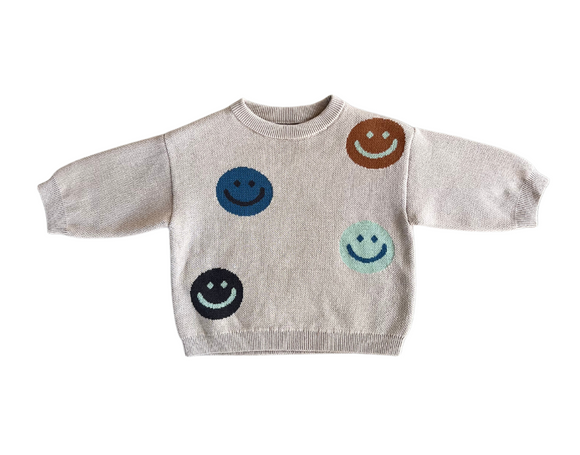 Boys Knit Sweater - Smiley