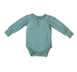 Long Sleeve Henley Bodysuit - Pine