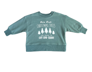 Boxy Sweatshirt - Farm Fresh Christmas Trees