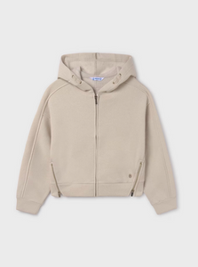 Zip-Up Hoodie with Size-zip Details