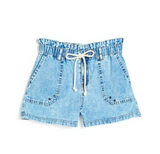 Indigo Paperbag Waist Short