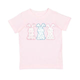 Floral Bunny Patch Easter Short Sleeve T-Shirt - Ballet