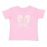 Lace Bunny Bow Patch Easter Short Sleeve T-Shirt - Pink