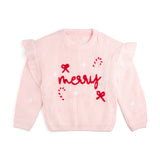 Coquette Merry Christmas Knit Sweater - Girls