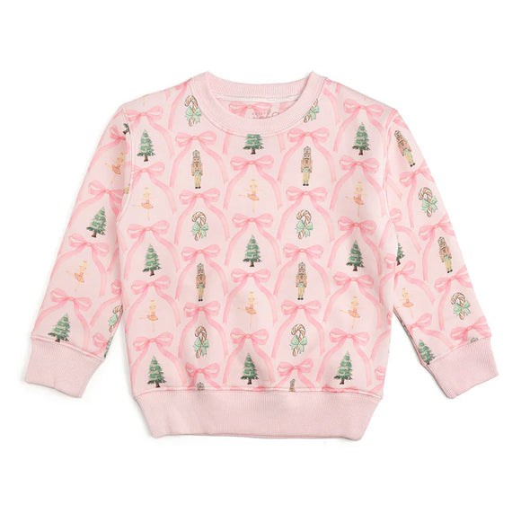 Nutcracker Trellis Christmas Sweatshirt - Baby Girl