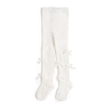 Ivory Velvet Mini Bow Tights
