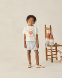 Wrap Ruffle Skirt - Heathered Light Blue