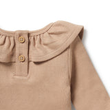 Organic Ruffle Top - Fawn