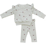 Cherry Ruffle French Terry Set - Baby Girls