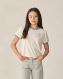 Ringer Tee, Anchor Bow - Teen