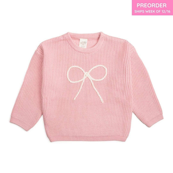 Bow Yarn Knit Sweater -