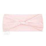 WIDE PANTYHOSE ADD-A-BOW HEADBAND: POWDER PINK / 3+ Months