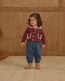 Collared Cardigan - Burgundy, Baby