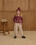 Collared Cardigan - Burgundy, Baby