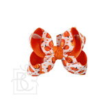 Layered Pumpkin Grosgrain Hair Bow : 5.5" Huge