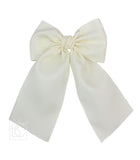 Satin Bow with Euro Knot and Tails - 4.5"