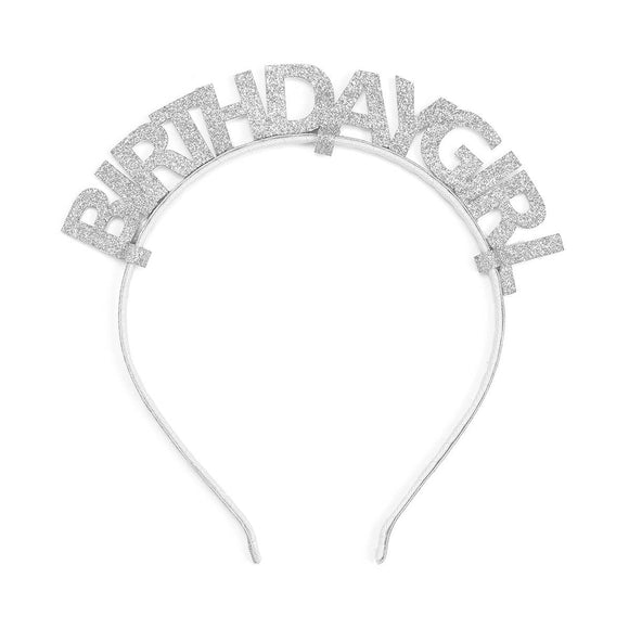 Silver Birthday Girl Headband