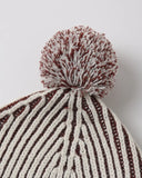 Beanie - Black Cherry Stripe