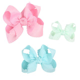 Huge (Extra-Large) Scalloped Bow on Clip - Lots of Colors!