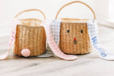 Gingham Kids Easter Basket - Pink or Blue Gingham