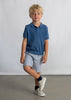Short Sleeve Polo - Indigo